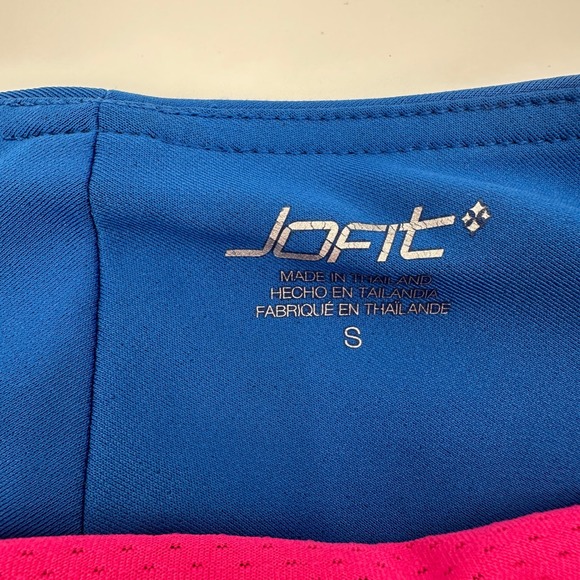 Jofit Women's Blue Pink Trim Golf Tennis Athletic Skort with Pockets - Picture 4 of 9